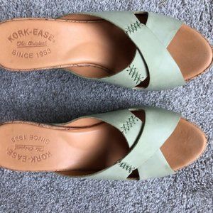 Kork-Ease leather wedge